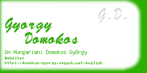 gyorgy domokos business card